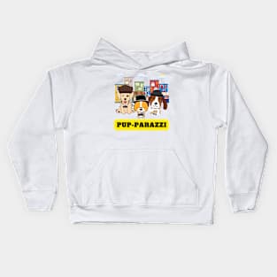 Pup-parazzi street - golden retriever corgi and beagle Kids Hoodie